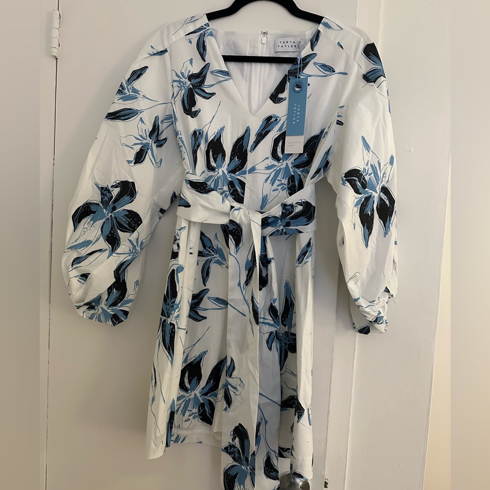 Tanya Taylor Loretta Dress Blue & White